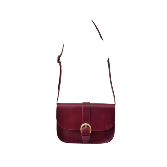 Sac à dos cuir bordeaux figue