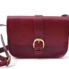 Sac rouge Bordeaux en cuir pour femme à bandoulière "P'tit Marn"