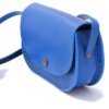 Petit sac bleu en cuir avec bandoulière "Ema"