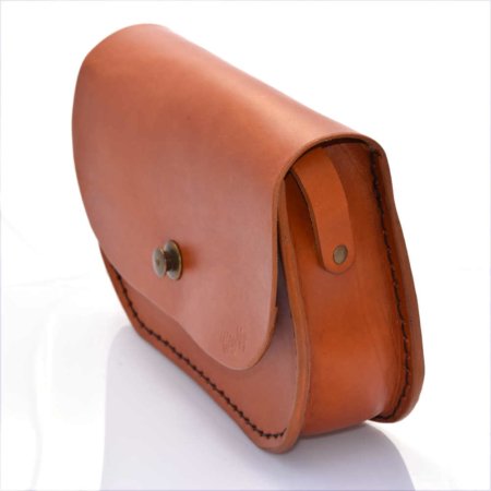 Sac en cuir à bandoulière "Chalon" Cognac