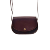 Petit sac marron chocolat en cuir avec bandoulière "Ema"