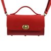 Sac à main rouge "p'tit rond" - tout en cuir