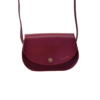 Petit sac rouge Bordeaux en cuir avec bandoulière "Ema"