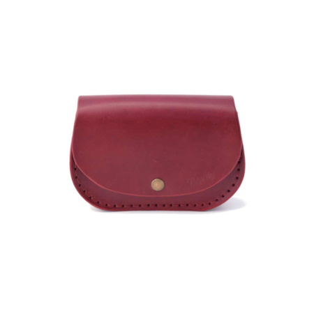 Petit sac rouge Bordeaux en cuir avec bandoulière "Ema"