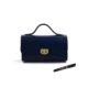 Sac à main bleu marine "p'tit rond" - tout en cuir