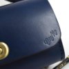 Sac à main bleu marine "p'tit rond" - tout en cuir