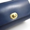 Sac à main bleu marine "p'tit rond" - tout en cuir