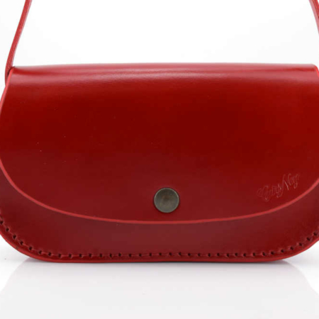 Sac rouge en cuir avec bandoulière "Ava"