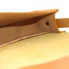 Sac jaune moutarde en cuir avec bandoulière "Ava"