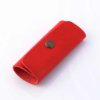 Porte-clés rouge en cuir - 4 attaches
