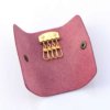 Porte-clés rouge Bordeaux en cuir - 4 attaches