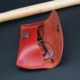 Étui à lunettes rouge en cuir - by "Les Cuirs Ney"