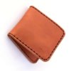 Porte-cartes bancaires en cuir marron cognac