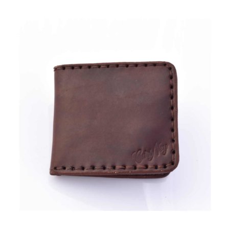 Porte-cartes bancaires en cuir marron chocolat