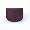 Porte-monnaie plat marron chocolat en cuir by "cuirs Ney"