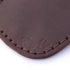 Porte-monnaie plat marron chocolat en cuir by "cuirs Ney"