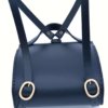 Sac à dos noir en cuir "petit modèle" - fabrication artisanale