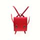 Sac à dos rouge en cuir "petit modèle" - fabrication artisanale