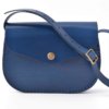 Sac bleu marine en cuir à bandoulière "Cerise" pour femme