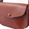 Sac fauve en cuir à bandoulière "Cerise" pour femme