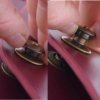 Sac rouge Bordeaux en cuir à bandoulière "Cerise" pour femme