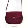 Sac rouge Bordeaux en cuir à bandoulière "Cerise" pour femme