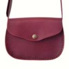 Sac rouge Bordeaux en cuir à bandoulière "Cerise" pour femme