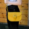 Sac jaune pour femme à bandoulière "Joly", en cuir