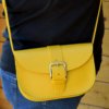 Sac jaune pour femme à bandoulière "Joly", en cuir