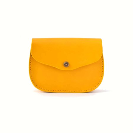 Sac jaune en cuir à bandoulière "Cerise"