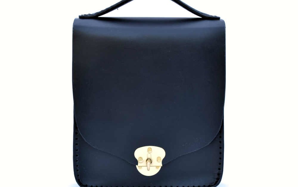 Sacoche noire en cuir pour homme Sacoche noire en cuir pour homme