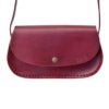 Sac rouge Bordeaux en cuir avec bandoulière "Ava"