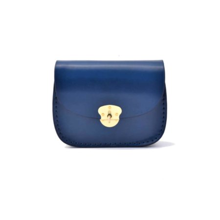 Sac bleu en cuir pour femme "Hecht" à bandoulière