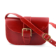 Petit sac femme en cuir rouge à bandoulière