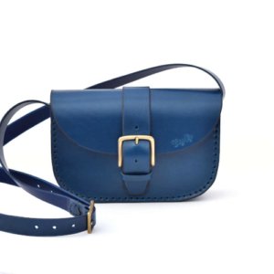 Sac bleu en cuir "Joly"