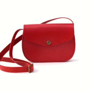 Sac rouge en cuir "Cerise"