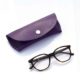 Étui à lunettes en cuir violet - by "Les Cuirs Ney"