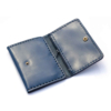 Portefeuille en cuir bleu à 3 volets