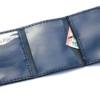 Portefeuille en cuir bleu à 3 volets