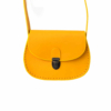 Petit sac jaune en cuir à bandoulière "Justine"