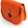 Petit sac orange en cuir à bandoulière "Justine"