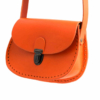 Petit sac orange en cuir à bandoulière "Justine"