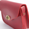 Petit sac rouge en cuir à bandoulière "Camille"