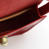 Petit sac rouge en cuir à bandoulière "Camille"