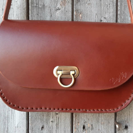 Sac en cuir à bandoulière "Baume" - marron noisette