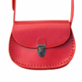 Petit sac rouge en cuir à bandoulière "Justine"