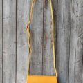 Petit sac jaune en cuir à bandoulière "Audrey" - fermeture aimant