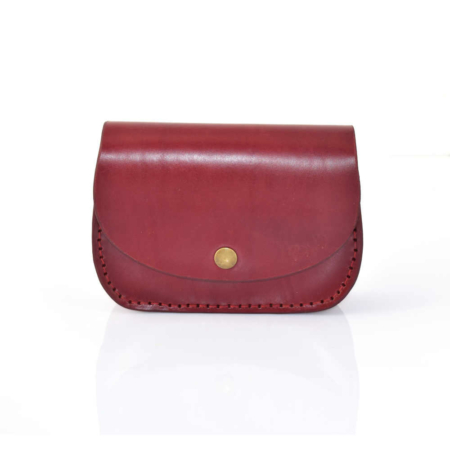 Petit sac rouge Bordeaux en cuir à bandoulière "Audrey"