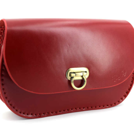 Sac pour femme à bandoulière "Baume" - en cuir rouge