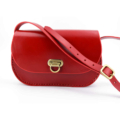 Sac pour femme à bandoulière "Baume" - en cuir rouge